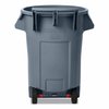 Rubbermaid Commercial 44 gal Round Cylinder Waste Receptacles, Gray, Open Top, Plastic 2131929